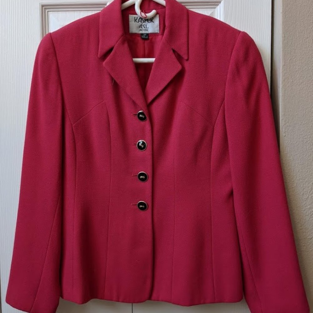 Hot Pink Vintage Kasper ASL Blazer